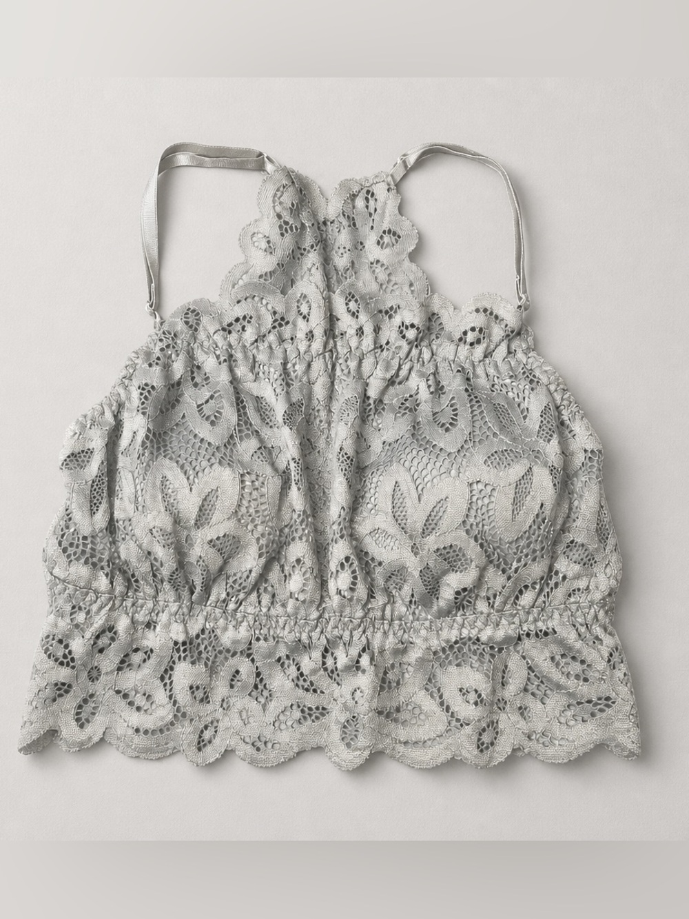 Love Tree Light Green Lace Halter Camisole S